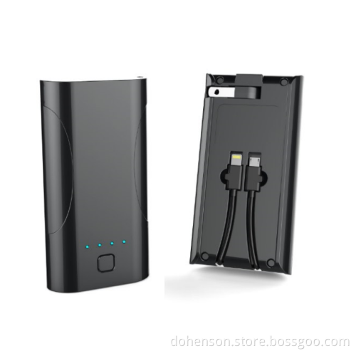 3 in one 6000mAh US plug power bank with foldable cable for iPhone 5/6/7 plus,Samsung